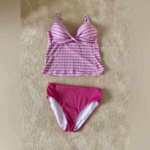 Freshwater 2- Piece Pink Tankini Bathing Suit
